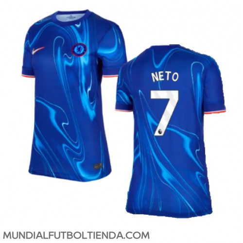 Camiseta Chelsea Pedro Neto #7 Primera Equipación Replica 2024-25 para mujer mangas cortas